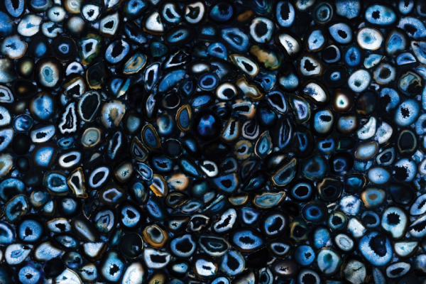 Brazilian Blue Agate Semi Precious Stone for Home Decor